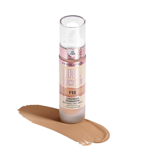 Revolution IRL Filter Longwear Foundation Soft and Breathable Formula Medium to Full Coverage Matte Finish   0.7 fl oz