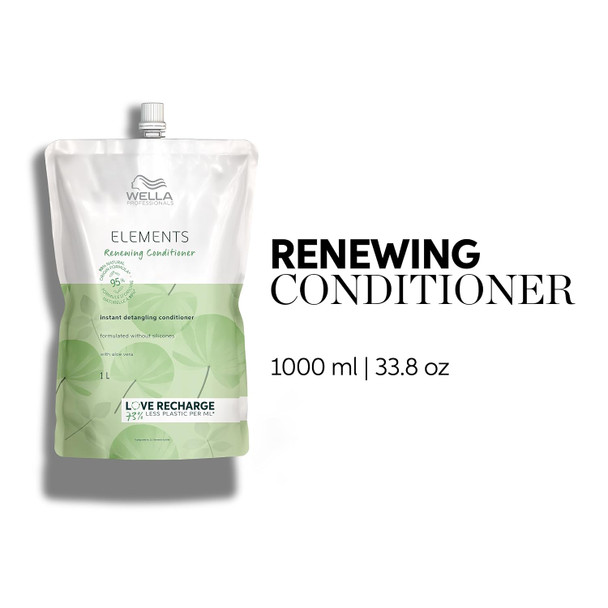 Wella Professionals Elements Gentle Renewing Conditioner| Gentle, Silicone-Free | Instant Detangling Conditioner| For All Hair Types