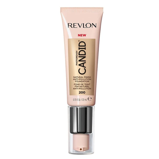Revlon Liquid Foundation, Photo Ready Candid Face Makeup for Sensitive and Dry Skin, Longwear Sheer-Medium Coverage with Natural Glow Finish - 0.75 Oz