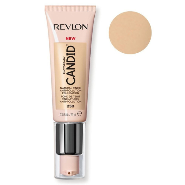 Revlon Liquid Foundation, Photo Ready Candid Face Makeup for Sensitive and Dry Skin, Longwear Sheer-Medium Coverage with Natural Glow Finish - 0.75 Oz