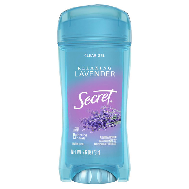 Secret Fresh Antiperspirant Deodorant for Women, 72hr Breathable Sweat & Odor Protection, Instant Freshness & Gentle, PH Balancing Minerals, Clear Gel - 2.6 oz