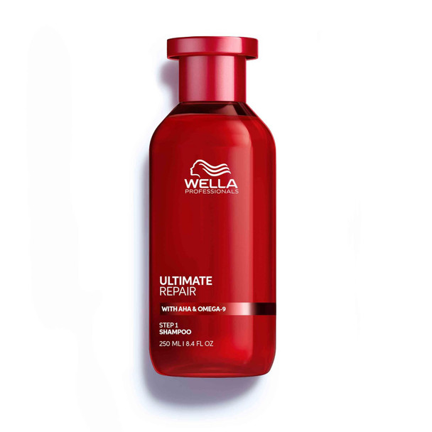 Wella Professionals ULTIMATE REPAIR Shampoo for Damaged Hair Repairs Strengthens & Moisturizes with AHA & Omega 9  For All Hair Types