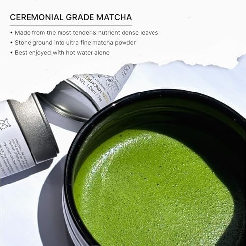 FKRO Organic Saemidori Ceremonial Grade Matcha Green Tea Powder | Single Cultivar 1st Harvest | Stone-Ground Air-Flown Monthly from Japan | 30g Tin