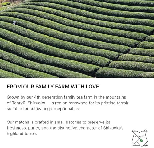 FKRO Organic Saemidori Ceremonial Grade Matcha Green Tea Powder | Single Cultivar 1st Harvest | Stone-Ground Air-Flown Monthly from Japan | 30g Tin