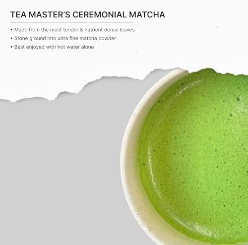 FKRO Tea Master's Organic Ceremonial Grade Matcha Green Tea Powder | Artisan Selected 1st Harvest | Stone-Ground, Air-Flown Monthly from Japan | 30g Tin