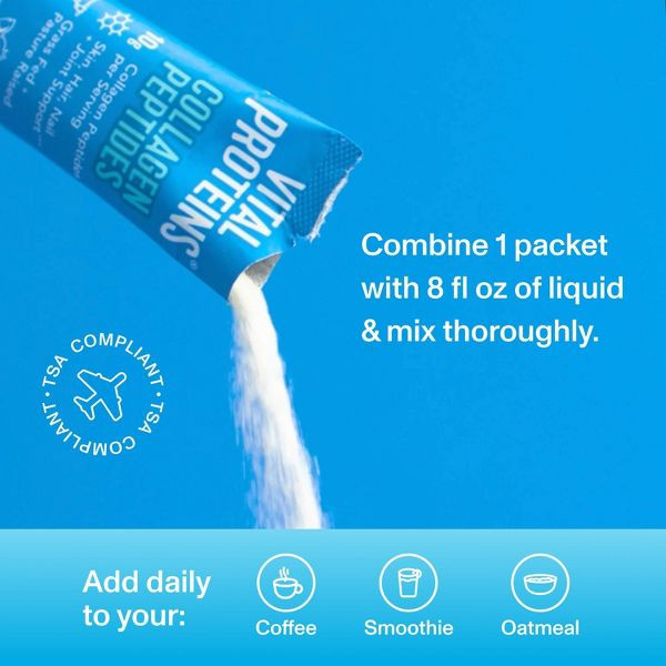 Vital Proteins Unflavored Collagen Peptides Protein Powder Stick Packs - 8ct