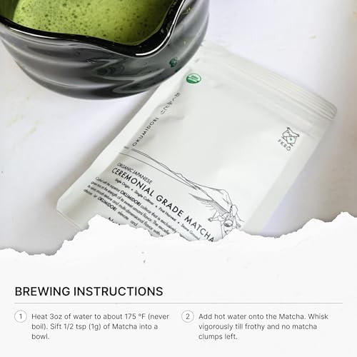 FKRO Organic Okumidori Ceremonial Grade Matcha Green Tea Powder | Award-Winning Family Farm, Direct from Japan | | 30g Pouch