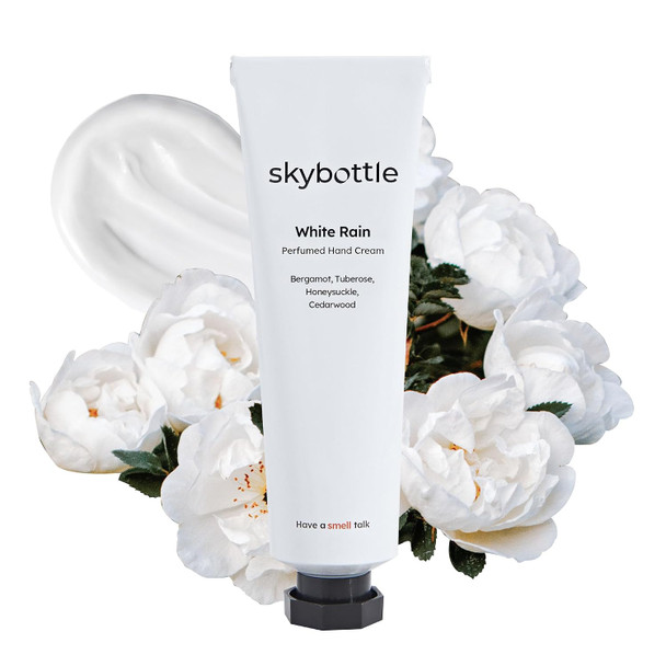skybottle Scented Hand Cream Fast-Absorbing Shea Butter & Hyaluronic Acid Moisturizer Woody Scent Green & Sweet Fig Perfume Korean Lotion Gift for Dry Skin,Travel Friendly