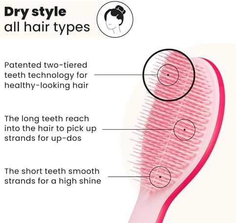 Tangle Teezer The Ultimate Styler Hair Styling Brush for Dry Styling Maintains Blends and  Adds Volume Texture and  Shine