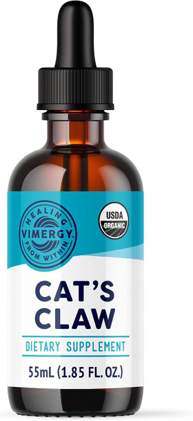 Vimergy USDA Organic Cat’s Claw Liquid  Provides Antioxidant Support Benefits The Immune System  Vegan Gluten Free