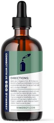 Vimergy Organic Nettle Liquid Supplement  115 mL  200 mg Extract  Vegan and  Gluten Free