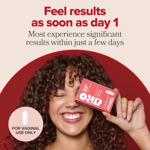 O Positiv URO Boric Acid Vaginal Suppository – with Lactic Acid  and Aloe for Fast Relief and Vaginal Odor Control – Vegan Free from Parabens, Dyes  and Fragrances