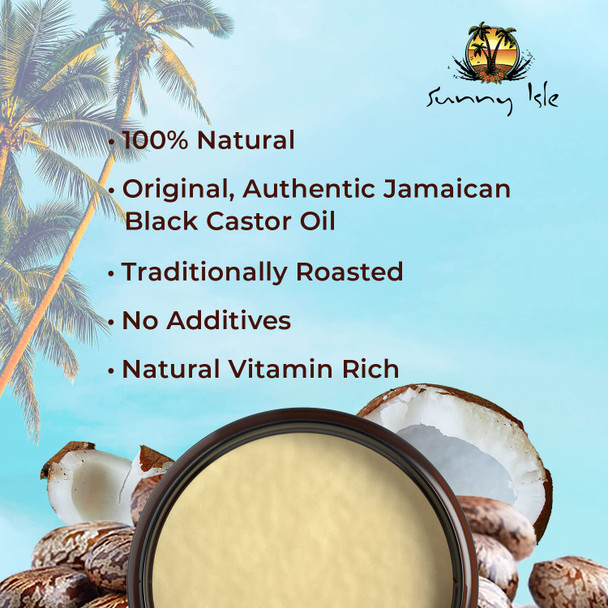 Sunny Isle Coconut Jamaican Black Castor Oil Pure Butter 8oz