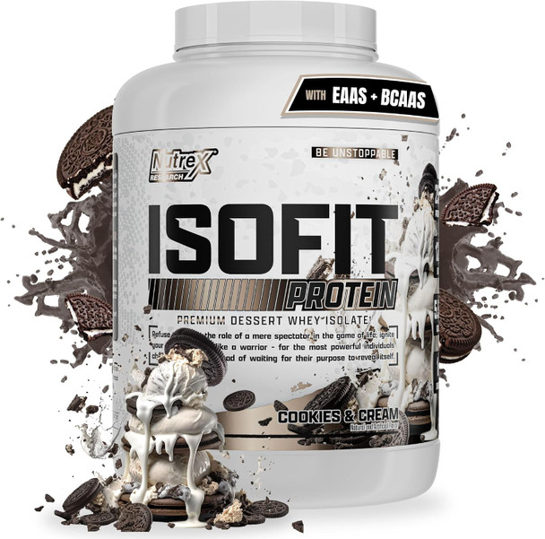 Nutrex Research IsoFit Whey Protein Powder Instantized 100% Whey Protein Isolate
