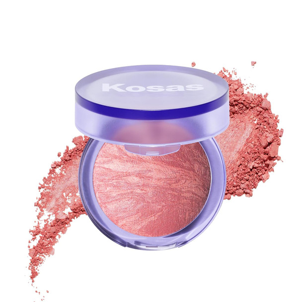 Kosas Blush is Life Baked Powder – Talc-Free Hydrating Blush with Squalane and Hyaluronic Acid - 0.16 Ounce