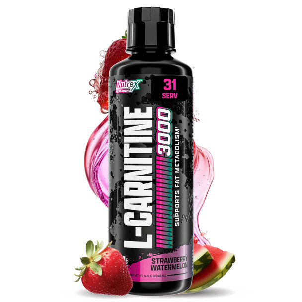 Nutrex Research L-Carnitine 3000  | Liquid Shots, Stimulant Free | Supports Muscle Recovery For Men and Women - 31 Servings