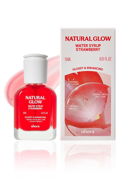 ohora Natural Glow Milk Syrup Nail Strengthener (Taro) - Tinted Nail Hardener for Brittle, Damaged Nails, Quick-Dry Glossy Finish, Nail Repair & Growth, 15 mL
