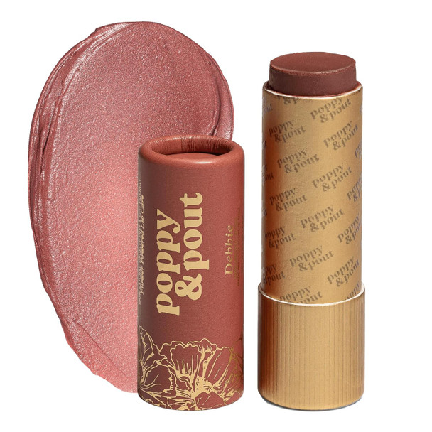 Poppy & Pout All Natural Lip Tint, Cardboard Tube, Hand-Filled, Beeswax, Vitamin E, Coconut Oil, Cruelty Free, All-Natural Shades