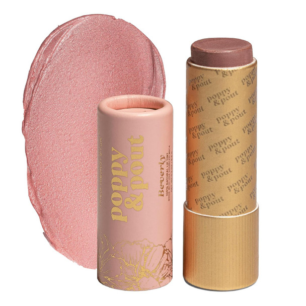 Poppy & Pout All Natural Lip Tint, Cardboard Tube, Hand-Filled, Beeswax, Vitamin E, Coconut Oil, Cruelty Free, All-Natural Shades