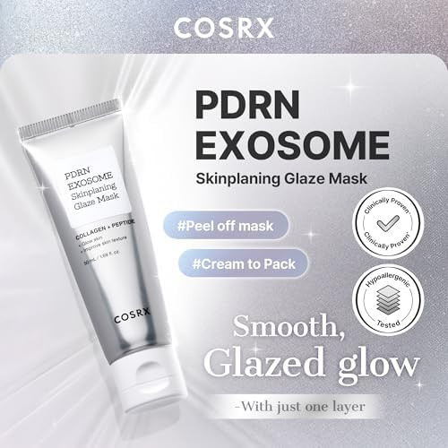 COSRX PDRN EXOSOME Glaze Wrapping Mask with SALMON DNA PDRN, +123% Skin Hydration, Instant Glow, Easy Peel-Off Overnight Mask, Elasticity & Firmness Care, Korean Skin Care