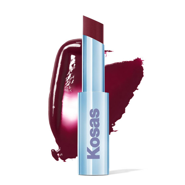 Kosas Wet Stick Moisturizing Shiny Sheer Lipstick with Ceramides, Hyaluronic acid, Peptides and Mango Butter - Soothes, Softens, and Moisturizes Lips