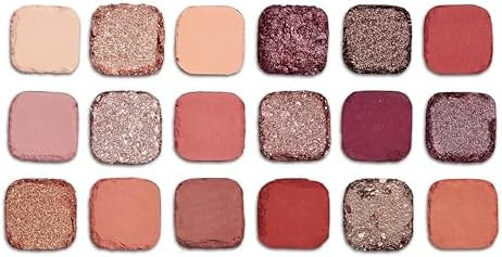 Revolution Beauty Forever Flawless Eyeshadow Palette 18 Pigmented Shades Nude and  Warm Pressed Powder Mattes Shimmers Glitters Allure 15 X 0.04 Oz.