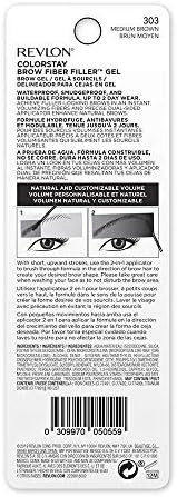 Revlon ColorStay Brow Fiber Filler Longwearing and  Volumizing Waterproof Eyebrow Gel