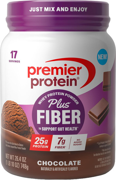 Premier Protein Powder Plus Fiber to Support Gut Health