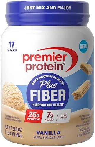 Premier Protein Powder Plus Fiber to Support Gut Health