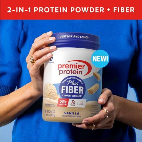 Premier Protein Powder Plus Fiber to Support Gut Health