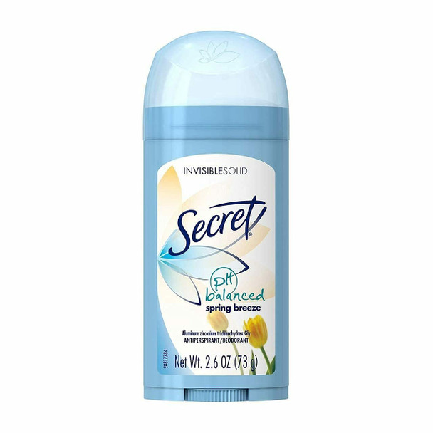 Secret Deodorant Spring Breeze Solid 2.6 Ounce (Pack of 3)