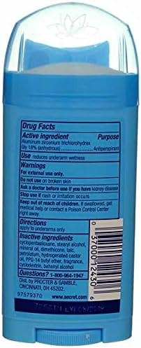 Secret Deodorant Spring Breeze Solid 2.6 Ounce (Pack of 3)