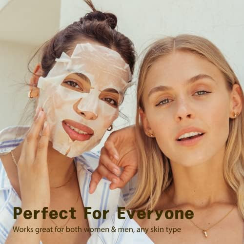 Purederm Vegan Facial Sheet Masks Trio Face Masks Skincare for Dry Dehydrated and Dull Skin