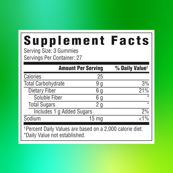 Benefiber Prebiotic GLP 1 Friendly Fiber Supplement Gummies for Digestive Health Assorted Fruit Flavor