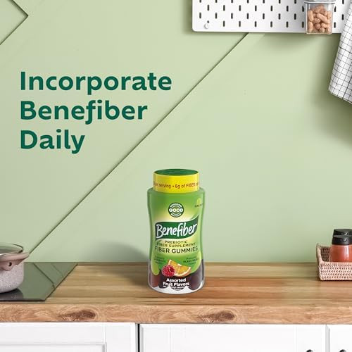 Benefiber Prebiotic GLP 1 Friendly Fiber Supplement Gummies for Digestive Health Assorted Fruit Flavor