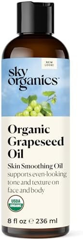 Sky Organics  Skin Smoothing Oil to Support Healthy and Even Looking Skin Tone and Texture on Face and Body for All Skin Types 100% Pure and Cold Pressed