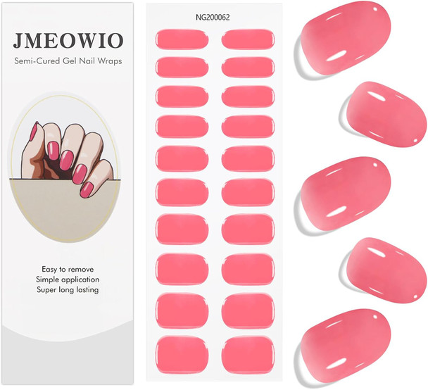 JMEOWIO Semi Cured Gel Strips Nail Art Sticker