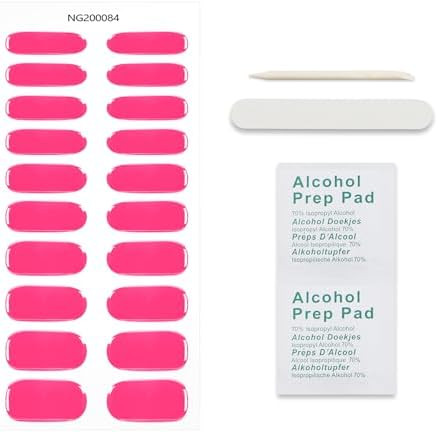 JMEOWIO Semi Cured Gel Strips Nail Art Sticker