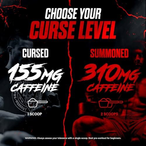 JNX SPORTS The Curse! Pre Workout Powder with Creatine, 30 Servings | Pre workout powder for men & women with caffeine, L-Citrulline, Beta Alanine & Creatine for energy, pumps & performance - 5.3 Ounce
