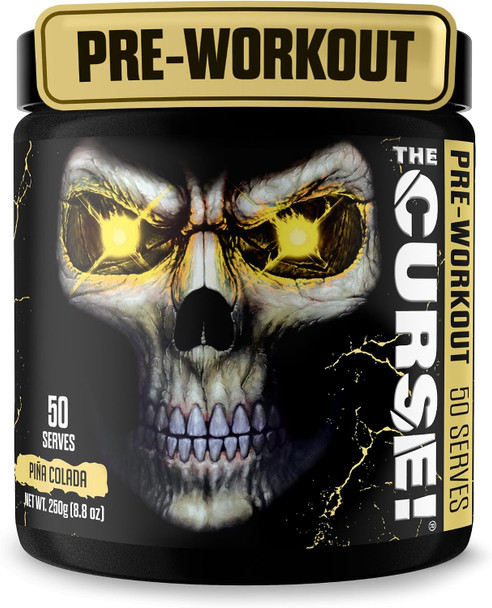 JNX SPORTS The Curse! Pre Workout Powder with Creatine, 50 Servings | Pre workout powder for men & women with caffeine, L-Citrulline, Beta Alanine & Creatine for energy, pumps & performance - 8.8 Ounce