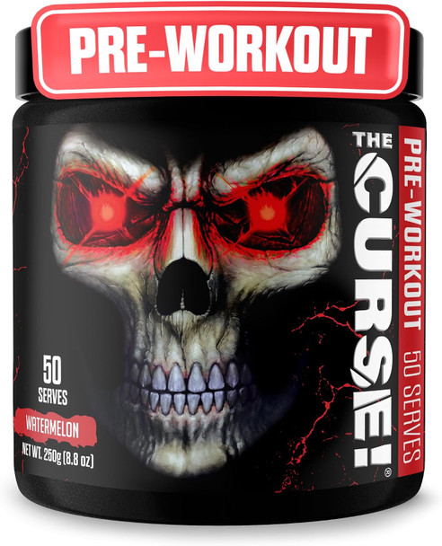JNX SPORTS The Curse! Pre Workout Powder with Creatine, 50 Servings | Pre workout powder for men & women with caffeine, L-Citrulline, Beta Alanine & Creatine for energy, pumps & performance - 8.8 Ounce