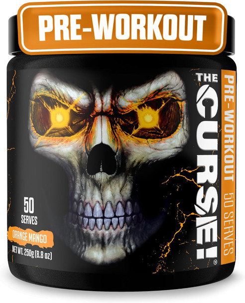 JNX SPORTS The Curse! Pre Workout Powder with Creatine, 50 Servings | Pre workout powder for men & women with caffeine, L-Citrulline, Beta Alanine & Creatine for energy, pumps & performance - 8.8 Ounce