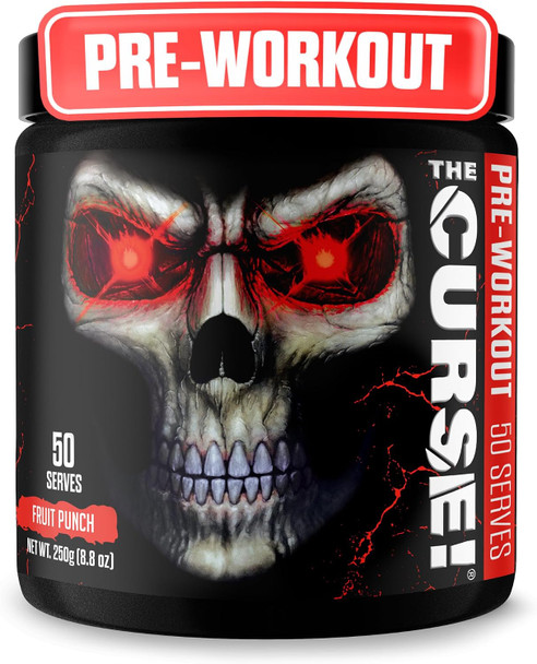 JNX SPORTS The Curse! Pre Workout Powder with Creatine, 50 Servings | Pre workout powder for men & women with caffeine, L-Citrulline, Beta Alanine & Creatine for energy, pumps & performance - 8.8 Ounce