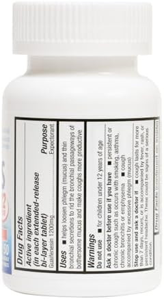HealthA2Z® Mucus Relief | Guaifenesin 1200 mg | 50 Tablets | 12 Hour | Expectorant | Relieves Chest Congestion | Thins and Loosens Mucus