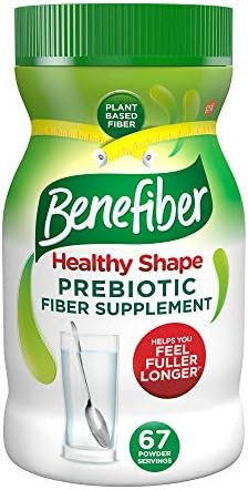 Benefiber Healthy Shape Prebiotic GLP 1 Friendly Fiber Supplement Powder for Digestive Health Daily Fiber Powder  67 Servings (17.6 Ounces)