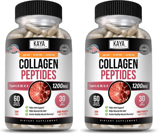 Kaya Naturals Multi Collagen Peptides Complex Powder for Women and Men