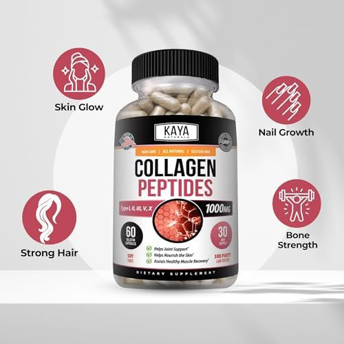 Kaya Naturals Multi Collagen Peptides Complex Powder for Women and Men