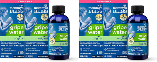 Mommy's Bliss Gripe Water Original, Infant Gas & Colic Relief, Gripe Water for Babies, Gentle & Safe, 2 Weeks+, 4 Fl Oz (Pack of 1)