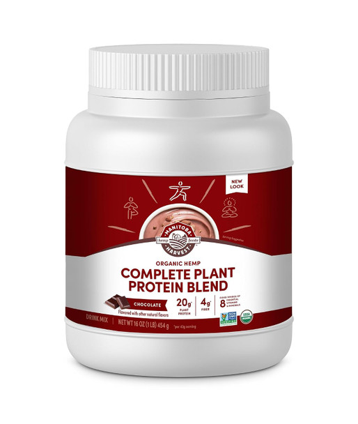 Manitoba Harvest Hemp Yeah Organic Plant-Based Protein Powder with 20g of Complete Plant, 4g of Fiber & 1.9g Omegas 3&6, Non-GMO, Vegan, 16 Oz