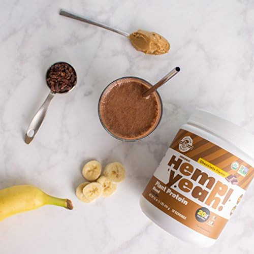 Manitoba Harvest Hemp Yeah Organic Plant-Based Protein Powder with 20g of Complete Plant, 4g of Fiber & 1.9g Omegas 3&6, Non-GMO, Vegan, 16 Oz